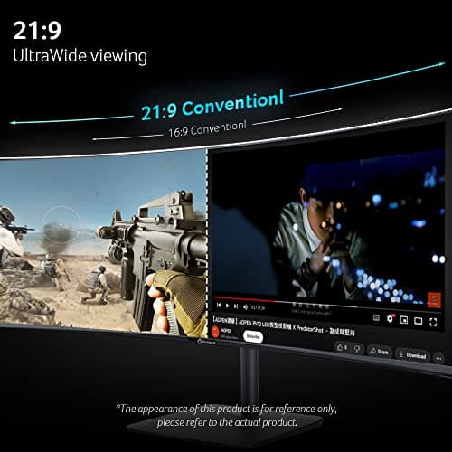 Acer AOPEN 34HC5CUR Pbmiiphx 34" 3440x1440 144Hz VA Curved Monitor image