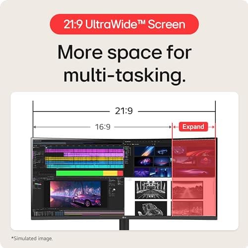 LG 40WP95C-W 39.7" 5K 72Hz IPS Curved Monitor image