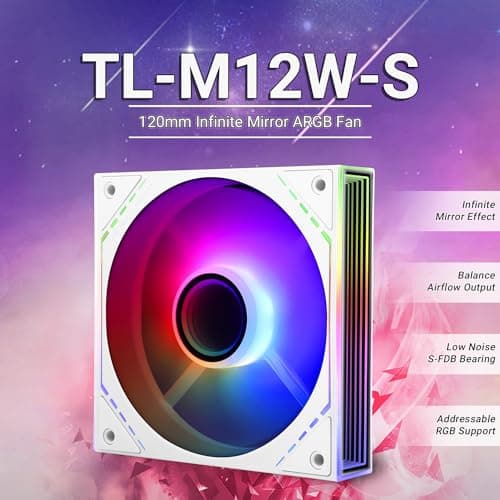Thermalright TL-M12W-S 120mm White PWM Addressable RGB 47.6 CFM image