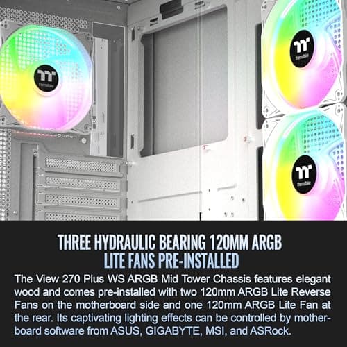  Thermaltake View 170 WS ARGB  Snow White (WOOD) image