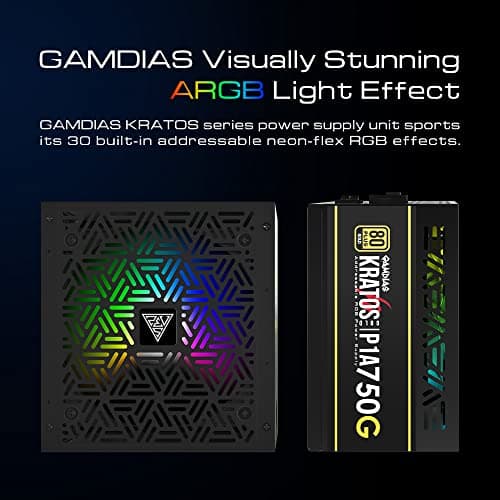 GAMDIAS KRATOS P1 G 750W Non-Modular 80+ Gold Certified ATX image