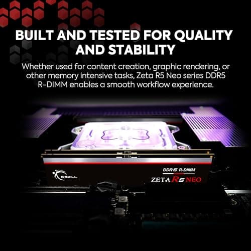 G.Skill Zeta R5 Neo Black Registered DDR5-6400 CL32 128GB (4x32GB) image
