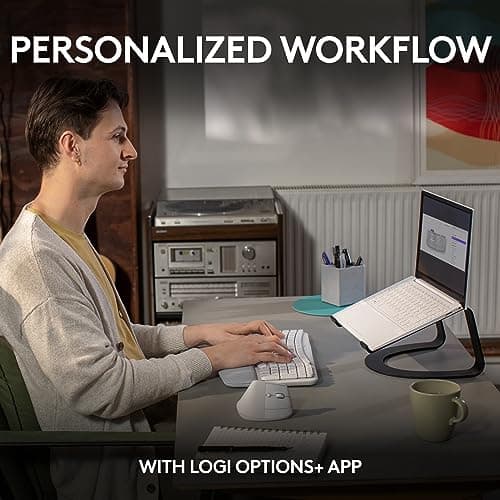 Logitech Wave Keys Bluetooth/Wireless/Wired Ergonomic Keyboard image