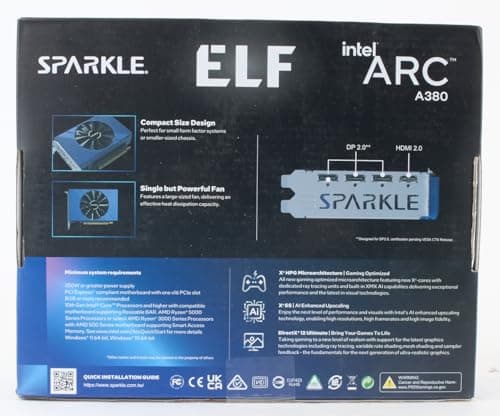 Sparkle ELF Arc A380 6GB GDDR6 Blue / Black image