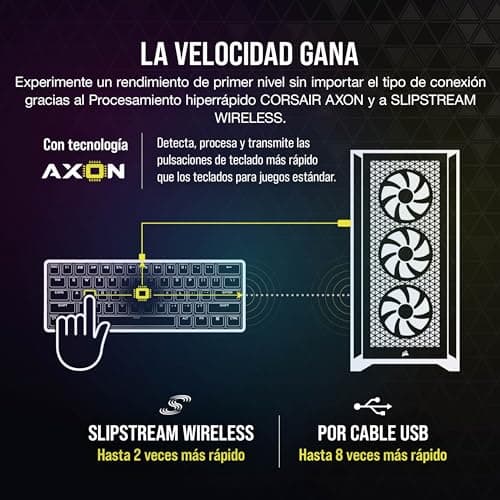 Corsair K70 PRO MINI RGB Wireless/Wired/Bluetooth Cherry MX Red Mechanical Gaming Keyboard image