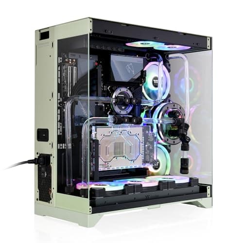 Thermaltake CTE E550 ATX Mid Tower Green / Black Tempered Glass Side Panel image