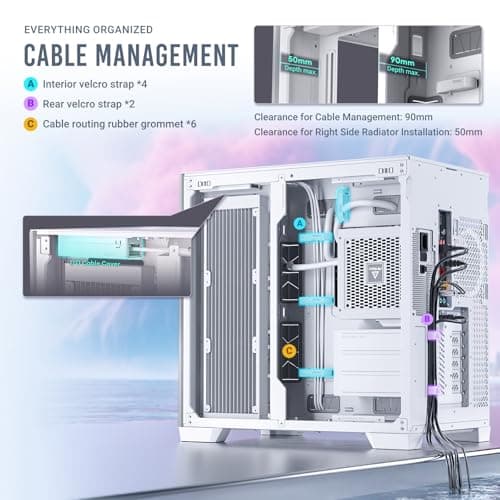 Antec C8 ATX Full Tower White / Silver with Tempered Glass Side Panel and USB 3.2 Gen 2 Type-C, USB 3.2 Gen 1 Type-A image