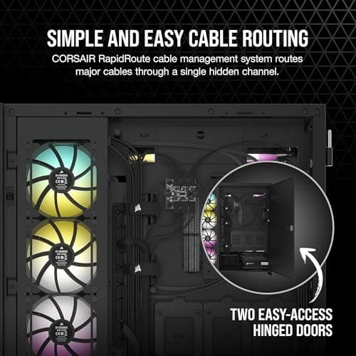 Corsair 7000D AIRFLOW ATX Full Tower Black Tempered Glass Side Panel image