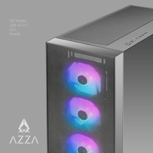 Azza Aero ATX Mid Tower Black Mesh Side Panel image
