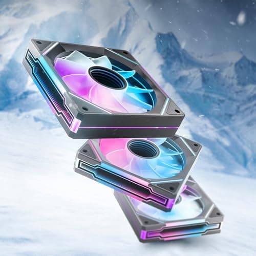 AsiaHorse AMICI-5GT RGB PC Fans, Infinity Mirror ARGB Fans 120mm Black Reverse Blade Pack of 3 main image