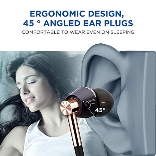 1MORE Triple Driver (Black/Gold) In-Ear Headphones with Microphone image