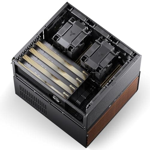 Jonsbo N5 ATX Full Tower Black / Brown Mesh Side Panel with USB 3.2 Gen 2 Type-C and USB 3.2 Gen 1 Type-A image