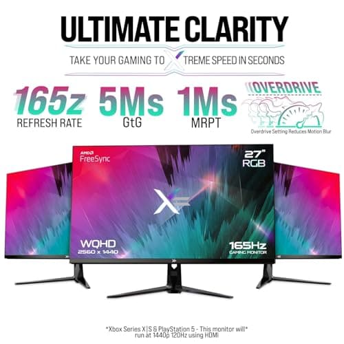 X= XRGB27WQ 27" 1440p 165Hz IPS Monitor image