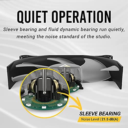 Antec 120mm RGB Case fan, RGB High Performance PC Fan, 4-pin RGB, F12 Series, 3 Packs image