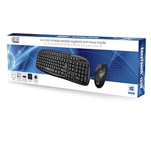 Adesso WKB-1330CB Wireless Standard Keyboard With Optical Mouse image