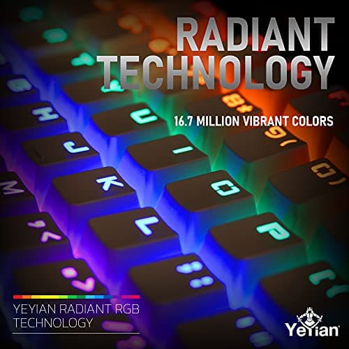 YEYIAN Flare 2000 RGB Outemu Red Wired Gaming Keyboard image