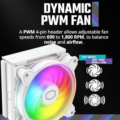 Cooler Master Hyper 212 Halo SF6 Ryu Air 51.88 CFM 154mm White / Orange image