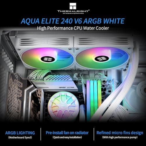 Thermalright Aqua Elite ARGB V6 Water 240mm 70.84 CFM White image