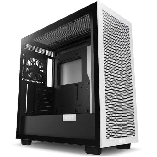 NZXT H7 Flow (2022) ATX Mid Tower White / Black with Tempered Glass Side Panel and USB 3.2 Gen 2x2 Type-C, USB 3.2 Gen 1 Type-A image