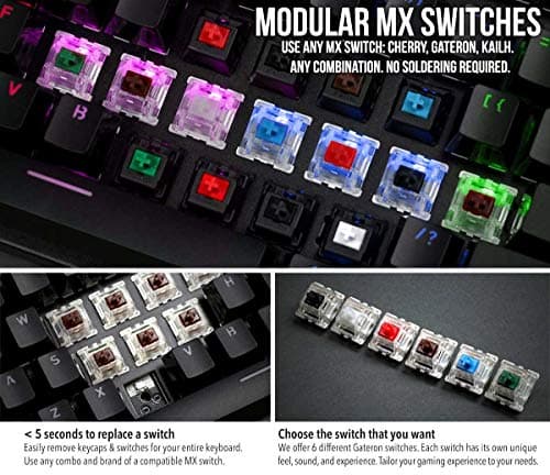 GMMK Glorious Modular Mechanical RGB Wired Gaming Keyboard image