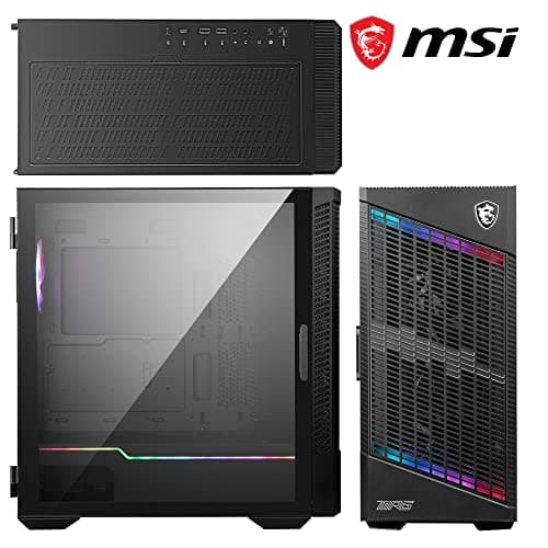 MSI MPG VELOX 100P AIRFLOW ATX Mid Tower Black with Tempered Glass Side Panel and USB 3.2 Gen 2x2 Type-C USB 3.2 Gen 1 Type-A image