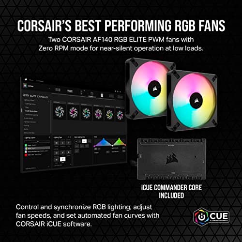 Corsair iCUE H115i ELITE CAPELLIX XT Water 280mm 89 CFM Black image