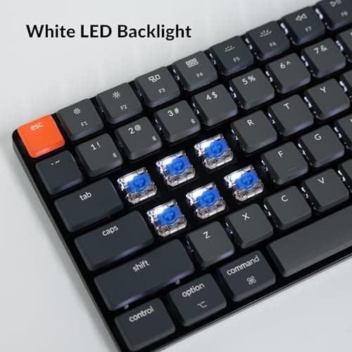 Keychron K3 V2 Ultra-slim Wired/Bluetooth/Wired Standard Gateron Low-Profile Blue Mechanical Keyboard image