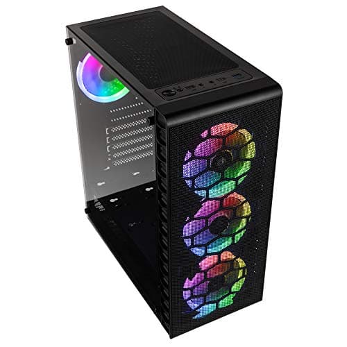 KOLINK OBSERVATORY LITE MESH RGB ATX Mid Tower Black Tempered Glass image