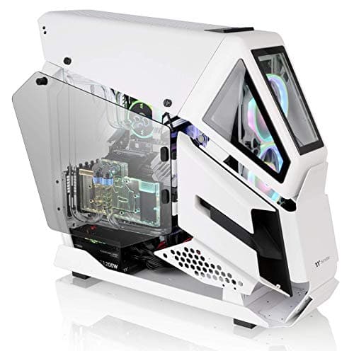 Thermaltake AH T600 Snow ATX Full Tower White / Black Tempered Glass Side Panel, Front Panel: USB 3.2 Gen 2 Type-C, USB 3.2 Gen 1 Type-A, USB 2.0 Type-A image