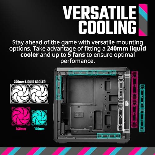 Cooler Master Q300L V2 MicroATX Mini Tower Black Tempered Glass Side Panel image