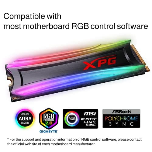 ADATA XPG SPECTRIX S40G RGB 2TB M.2-2280 SSD PCIe 3.0 x4 NVMe image