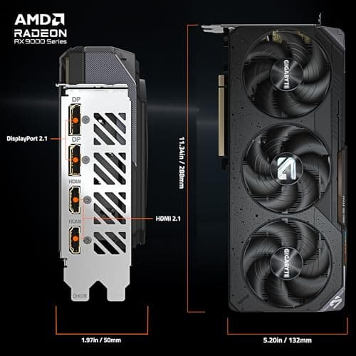 Gigabyte GAMING OC Radeon RX 9070 16GB GDDR6 Black image