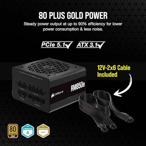 Corsair RM850e Black 850W Fully Modular 80+ Gold image