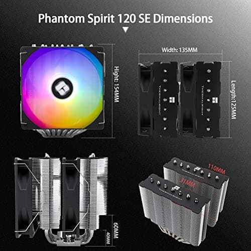 Thermalright Phantom Spirit 120 SE ARGB 66.17 CFM Air 154mm Black / Silver image