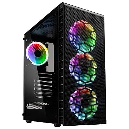 KOLINK OBSERVATORY LITE MESH RGB ATX Mid Tower Black Tempered Glass main image