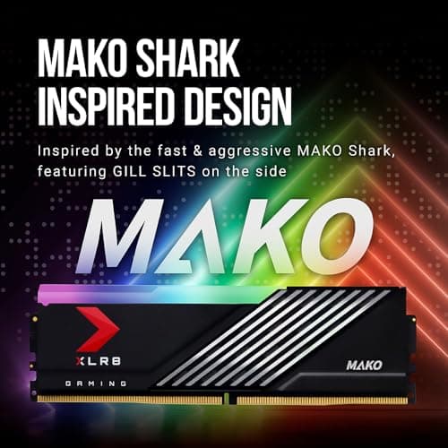 PNY XLR8 Gaming MAKO EPIC-X RGB Black DDR5-6000 CL40 32GB (2x16GB) image