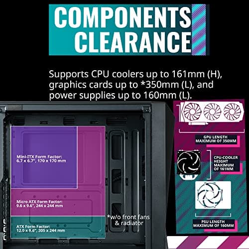 Cooler Master CMP 520 ATX Mid Tower Black Tempered Glass image