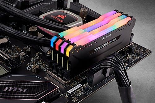 Corsair Vengeance RGB PRO 64GB (4x16GB) DDR4 3200 (PC4-25600) C16 Desktop Memory — Black image