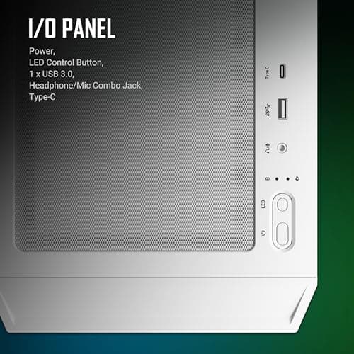 Antec NX416L ATX Mid Tower White Tempered Glass Side Panel image