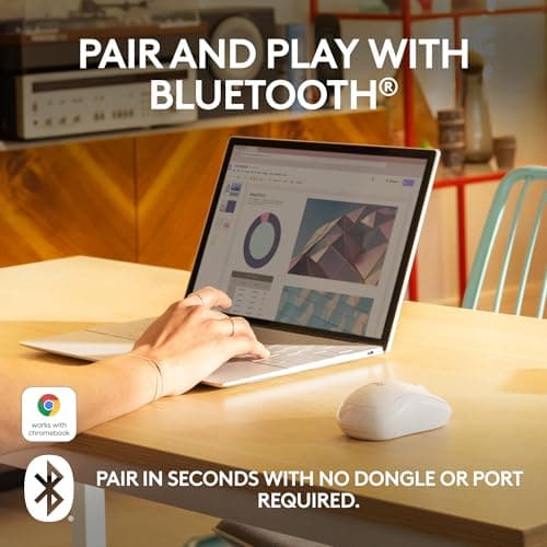 Logitech M240 Silent Bluetooth Wireless Optical White Mouse image