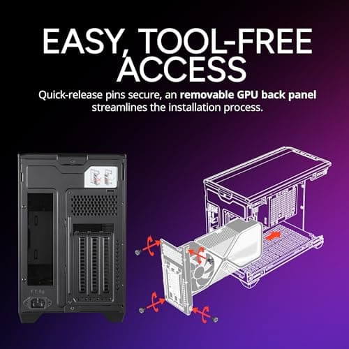 Cooler Master NR200P V3 Mini-ITX Desktop Black with Acrylic Side Panel and USB 3.2 Gen 2x2 Type-C, USB 3.2 Gen 1 Type-A image