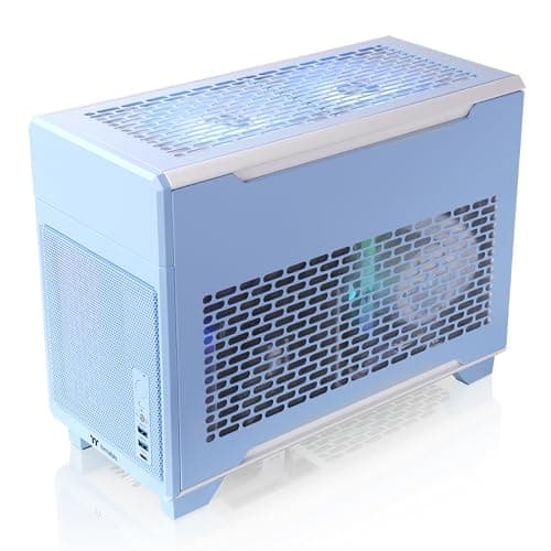 Thermaltake TR100 Mini-ITX Desktop Blue / White Mesh Side Panel, USB 3.2 Gen 2 Type-C, USB 3.2 Gen 1 Type-A image