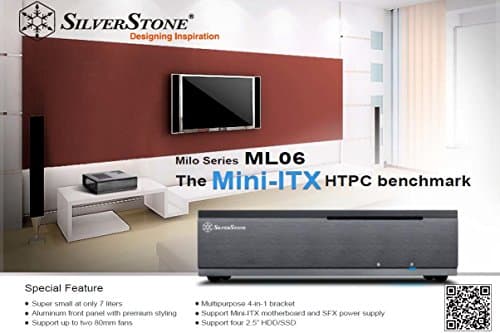 Silverstone ML06B HTPC Black with USB 3.2 Gen 1 Type-A Front Panel image