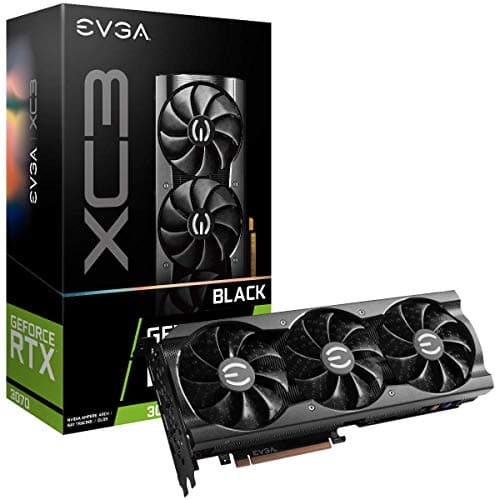 EVGA XC3 BLACK GAMING GeForce RTX 3070 8GB GDDR6 Black Silver main image