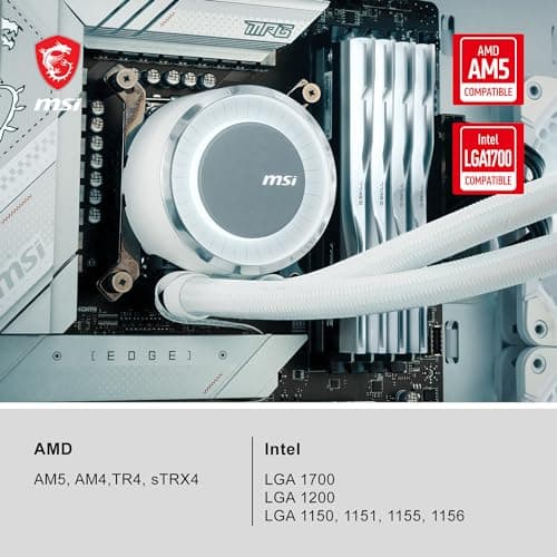 MSI MAG CORELIQUID E360 WHITE Water 360mm 75.04 CFM White image