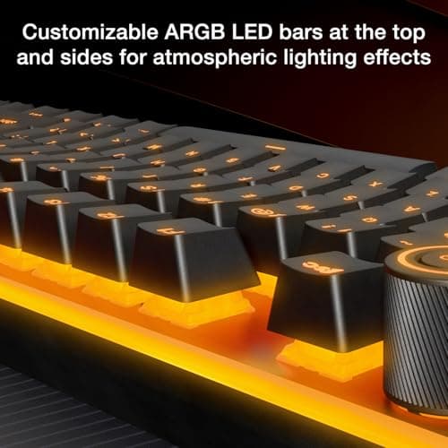 be quiet! Light Mount RGB Wired Silent Orange Linear Gaming Keyboard image