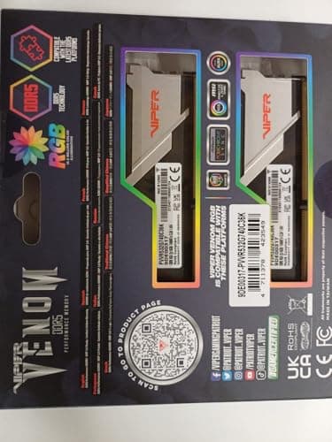 Patriot Viper Venom RGB Black / White DDR5-7400 CL40 32GB (2x16GB) image