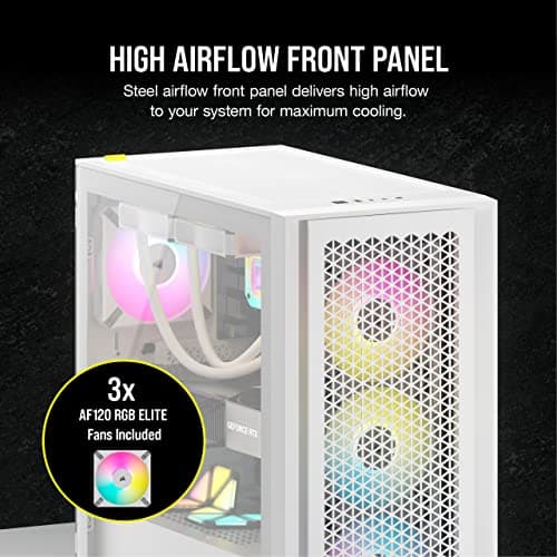 Corsair iCUE 4000D RGB AIRFLOW Mid-Tower  ATX Case - True White image