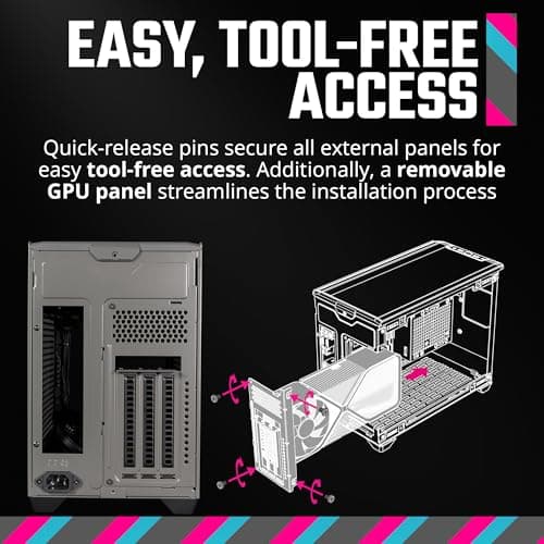 Cooler Master NR200P MAX UK Edition Mini-ITX Tower Black Tempered Glass image