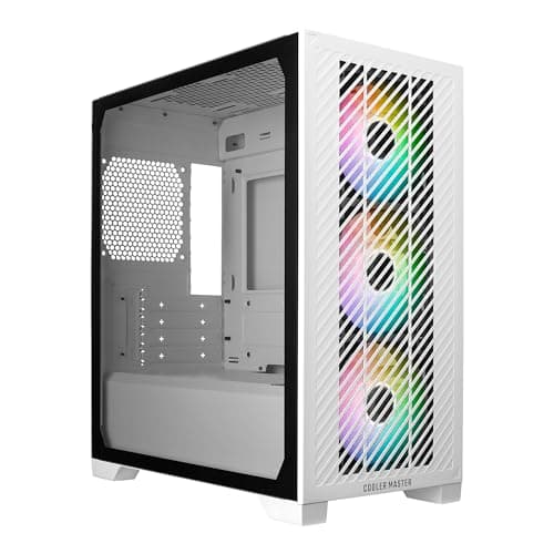 Cooler Master Elite 301 MicroATX Mid Tower White Tempered Glass Side Panel USB 3.2 Gen 1 Type-C & Type-A Front Panel main image